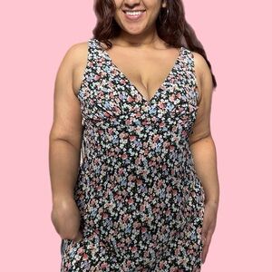 ✨princess polly delta midi dress - black floral ✨